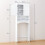 Over-the-Toilet Storage Cabinet White Freestanding 3-Tier 6