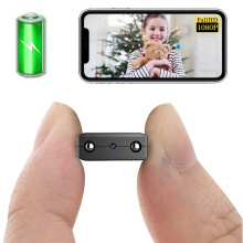 2025Mini WiFi-kamera, 2" innendørs barnepikekamera for kjæledyr/baby – Full HD, nattsyn, livevideo (A)
