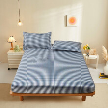 Drap-housse antidérapant à carreaux, format standard 180 x 200 cm