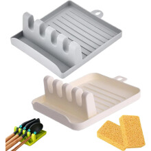 Soporte de plástico antideslizante para cucharas de cocina (1 unidad)