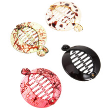 Pinces à cheveux banane marron clair à motif floral, lot de 4
