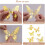 Decorazione murale a forma di farfalla dorata, 3D, 72 pezzi, 3 misure 5