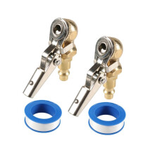 1/4 Inch Female NPT Closed Tire Chuck with Clip, Locking Air Chuck Tire Inflator with Air Chuck Quick Connect