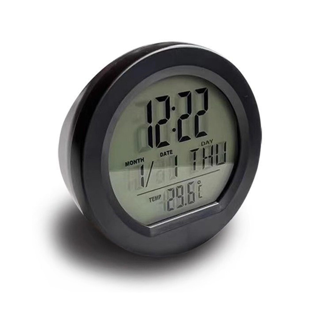 Digital Dashboard Clock Solar Powered With Temperature 900223723994