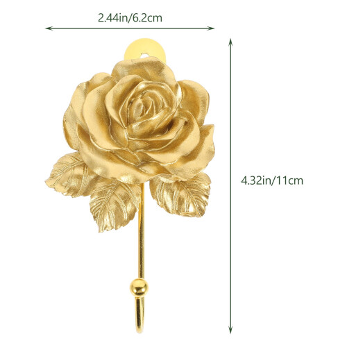 Crochets muraux en résine dorée pour la décoration intérieure (lot de 3) 1