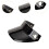 Amleso hjelmskærm, sort, universal, trykknap, til 3/4" 6