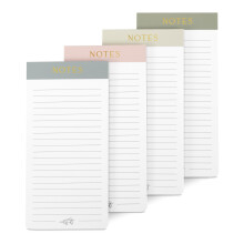 Magnetic Fridge Notepads Set 4-Pack Lined Grocery Lists