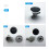Herdplatten- und Knopfkappen-Set mit Metallstruktur 8