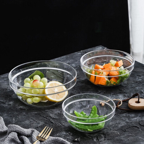 Ciotola in plastica trasparente per piccoli oggetti e popcorn (3 pezzi) 2