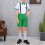 Costume d'été décontracté pour garçon avec nœud papillon vert, taille 11-12 ans 2