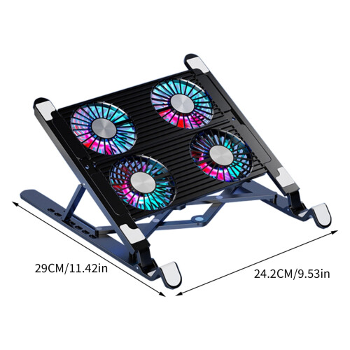 Kunststof LED-koelpad voor gaminglaptops met ventilator 2