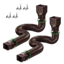 Rain Gutter Downspout Extension Flexible 2-Pack
