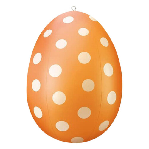 Œuf de Pâques gonflable orange pour décoration extérieure