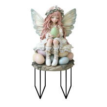 Estaca de jardín acrílica con forma de huevo de conejo, 30 cm (1 pieza)