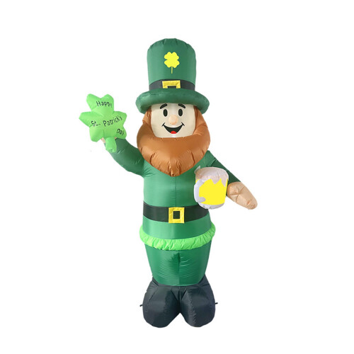 Oppblåsbar leprechaun-dekorasjon til St. Patricks dag 2,23 m