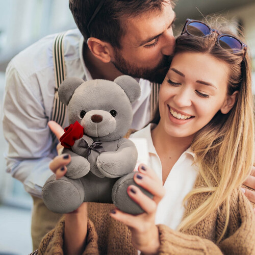 Rose Bear Teddy Plush Toy Valentine's Gift 2