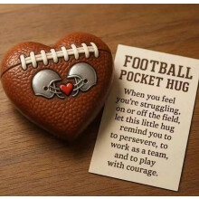 Heart Ornament Rugby Theme Mini Football Gift