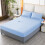 Jupe de lit en coton lavé, bleu clair, enveloppante 4