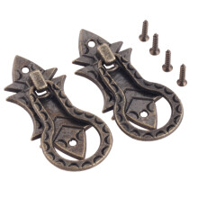 Boutons de meuble vintage en métal bronze (2 pièces)