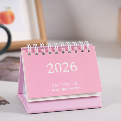 2026 Συμπαγές Επιτραπέζιο Ημερολόγιο Πτυσσόμενο Μηνιαίο Σχεδιαστή