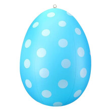 Œufs de Pâques gonflables bleus, décoration extérieure, lot de 6