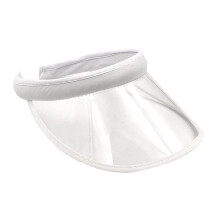 Doorzichtige plastic zonneklep voor dames met UV-bescherming