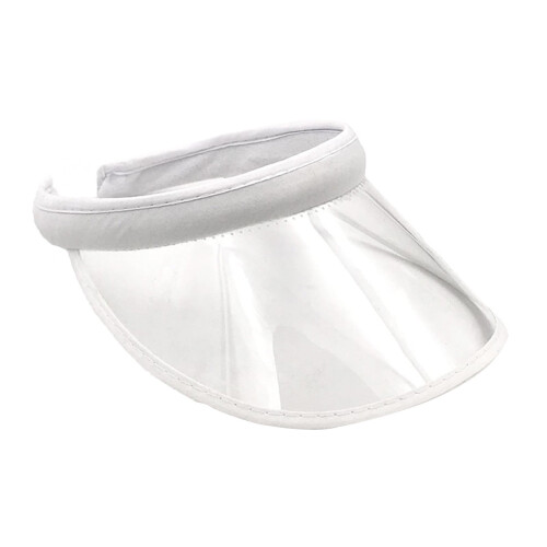 Viseira solar transparente de plástico para mulheres com proteção UV
