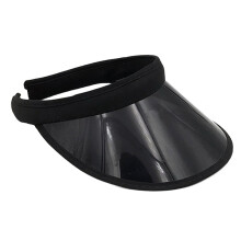 Doorzichtige plastic zonneklep voor dames met UV-bescherming