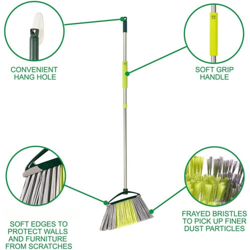 Balai d'intérieur géant avec manche pliable en acier inoxydable 2