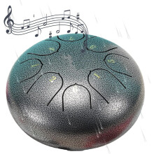 6-inch 8-Note Waterproof Chakra Rain Drum for Outdoor Garden – Compatible with Rain Chime Instruments
