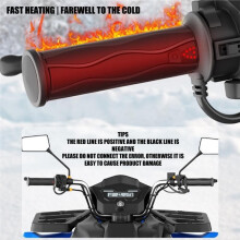 Waterproof Silicone Heated Hand Grips 22mm for Motorcycles, Easy Installation with Thumb Warming