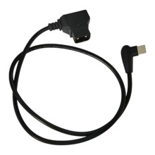 D-TAP-auf-USB-C-Adapterkabel, 50 cm, Schwarz