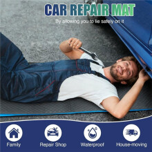 Rolling Creeper Mat Car Repair 58"X26", Foldable Car Repair Pad for Low Clearance, Special Roads, Long-Distance Trucks