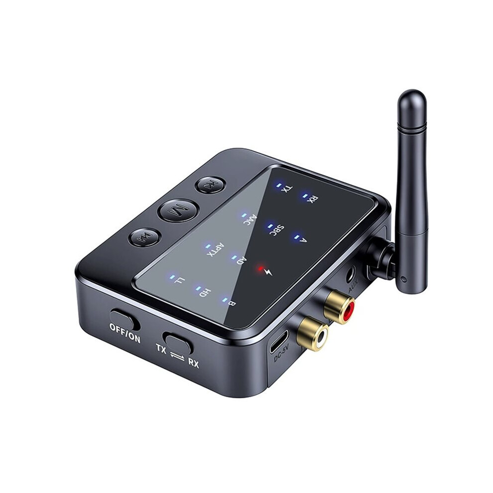 Bt 6.0 Receiver Transmitter Aptx Hd/Ll Aac Low Latency Aac 3.5Mm Aux Jack Wireless Audio Adapter For Airplane Pc Tv Black 6031396781857