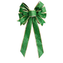 Grøn sløjfe med guldkant til St. Patricks Day, stor