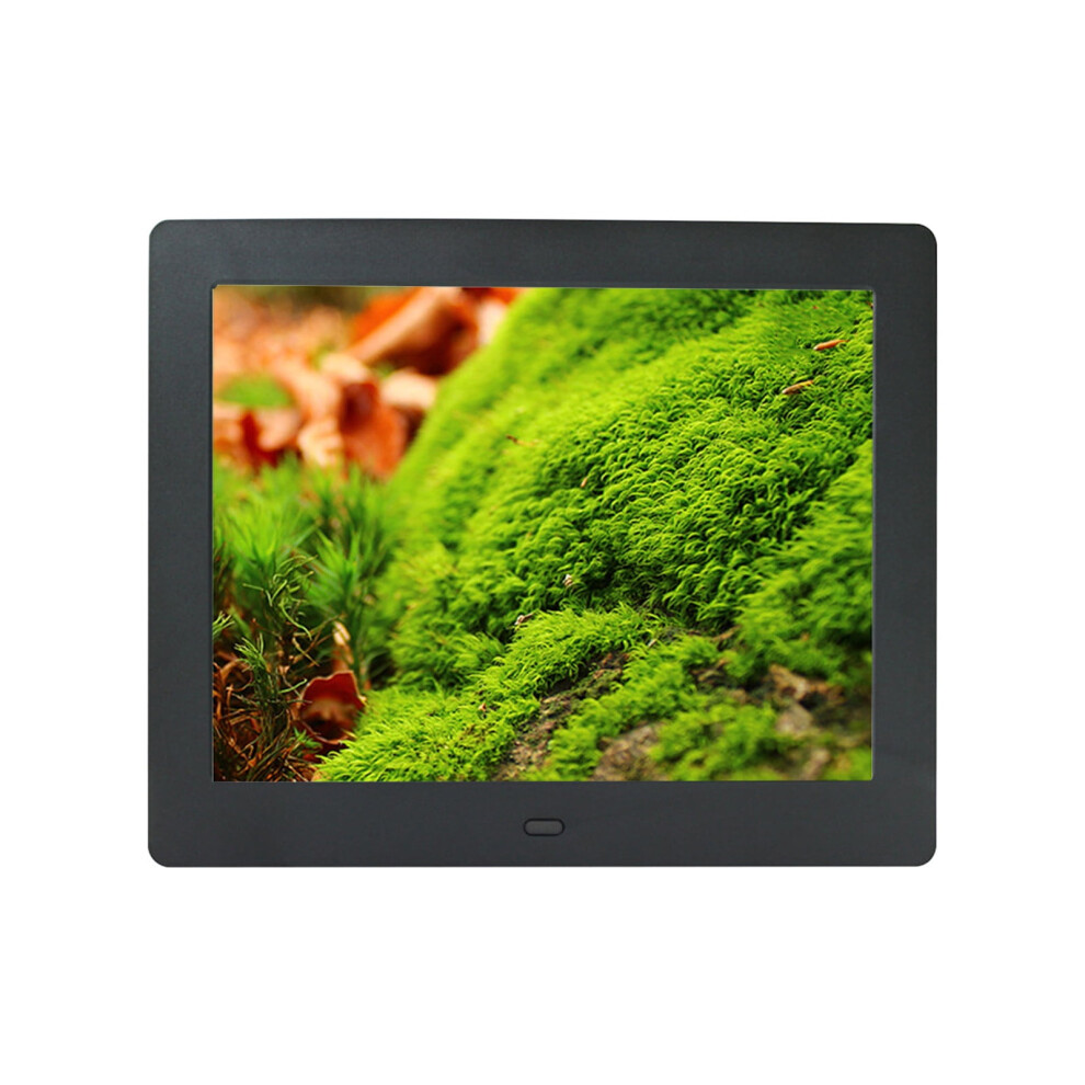 8-Inch Hd Digital Photo Frame With Calendar Clock Black 974856848218