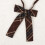 Gravata xadrez marrom vintage para uniforme escolar japonês 4
