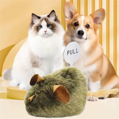 Plush Mouse Cat Toy with Realistic Fur and Soft Tail 2