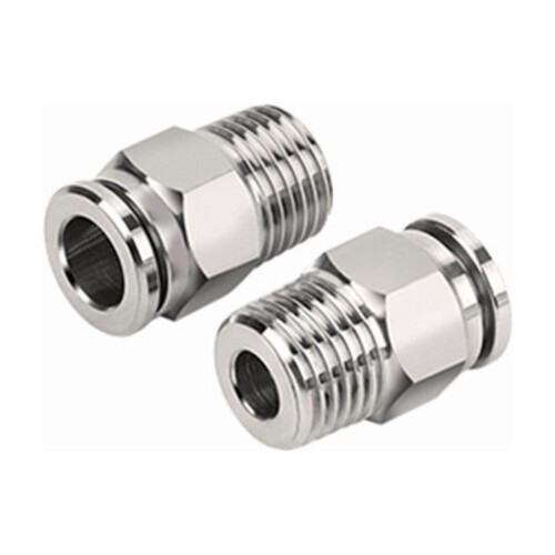 Rustfri stål han-lynkobling BSP1/8" til 1/2" 2