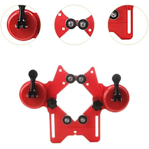With Double Suction Cups. Hole Saw Suction Cup Guide Open Hole Locator,Adjustable for Efficient Work for Marble,No Drill 1