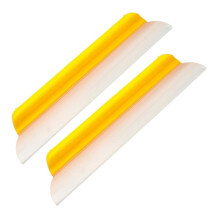 2 Pack 14 Inch Car Drying Squeegee Yellow Longer Silicone Water Squeegee Window Shower Blade Automotive Squeegees