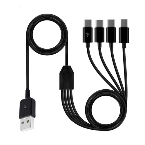 Cablu splitter USB Type-C, încărcare și sincronizare date 4 în 1