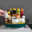 White Rotating Storage Box 360 Turntable Spice Rack 1 6