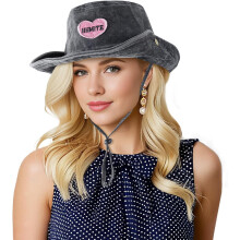 Cappello a secchiello da donna in denim blu, confezione da 1