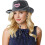 Cappello a secchiello da donna in denim blu, confezione da 1 1