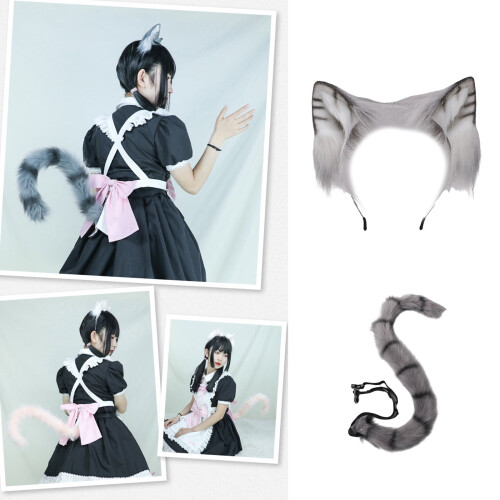 Serre-tête oreilles de chat de dessin animé ajustable 1