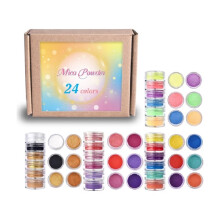 Set di 24 Colori di Polvere di Mica per Resina Epossidica, Colorante Perlato per Resina Epossidica, Pigmento Perlato per Nail Art, Produzione di