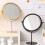 Miroir de maquillage rotatif noir avec support réglable 7