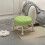 Round PU Leather Swivel Stool with Thickened Cushion 1