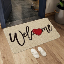 Tapis de Saint-Valentin à motif cœur rouge 61 x 91 cm